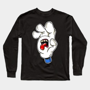 Skater Boy Cartoon Glove Long Sleeve T-Shirt